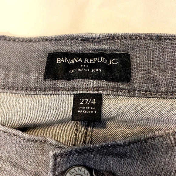 Banana Republic 4-way Stretch Girlfriend Jean, Gray (Size 27 / - Picture 2 of 3